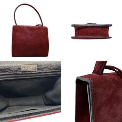 LOEWE Handbag Shoulder Bag Suede Dark Red Women's z2857