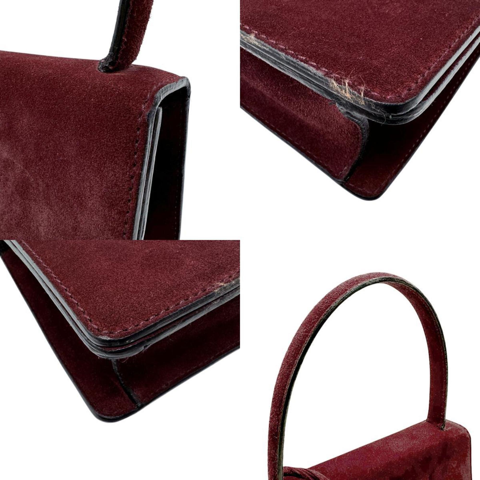 LOEWE Handbag Shoulder Bag Suede Dark Red Women's z2857