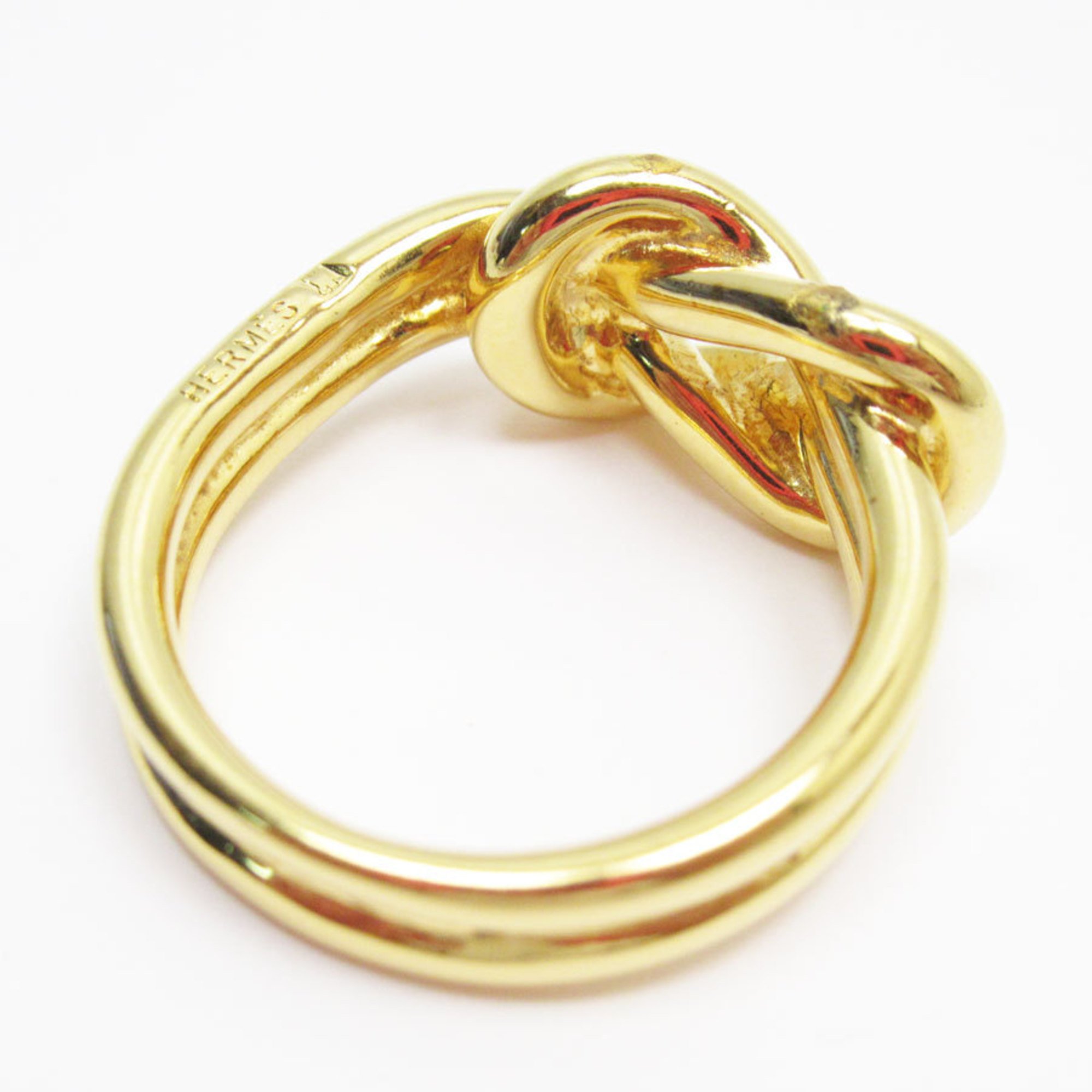 Hermes HERMES scarf muffler ring metal gold ladies w0838a