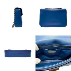 FENDI Shoulder Bag Leather Blue Women's 8BR677-P05 z2815