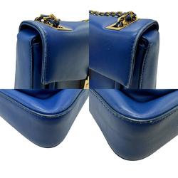 FENDI Shoulder Bag Leather Blue Women's 8BR677-P05 z2815