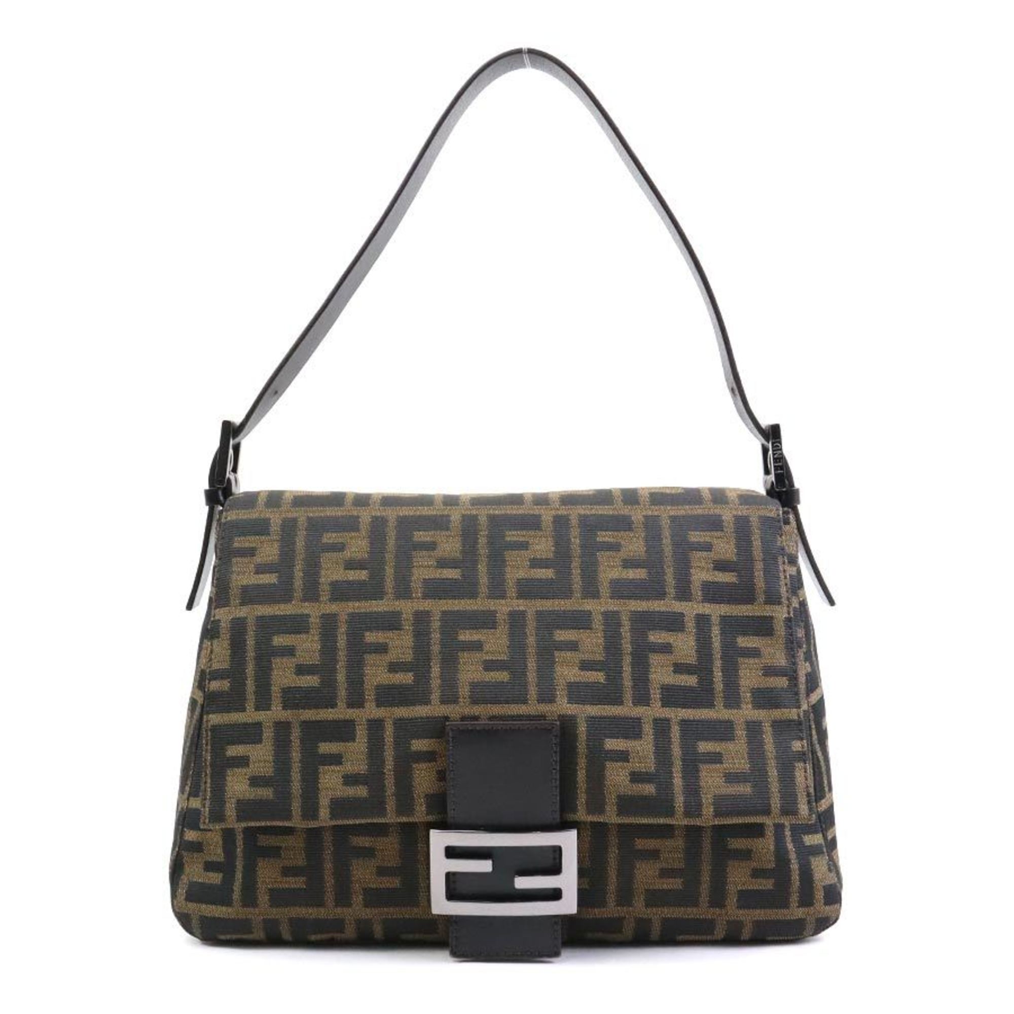 FENDI Shoulder Bag Zucca Mamma Bucket Canvas Brown Women's e59572g