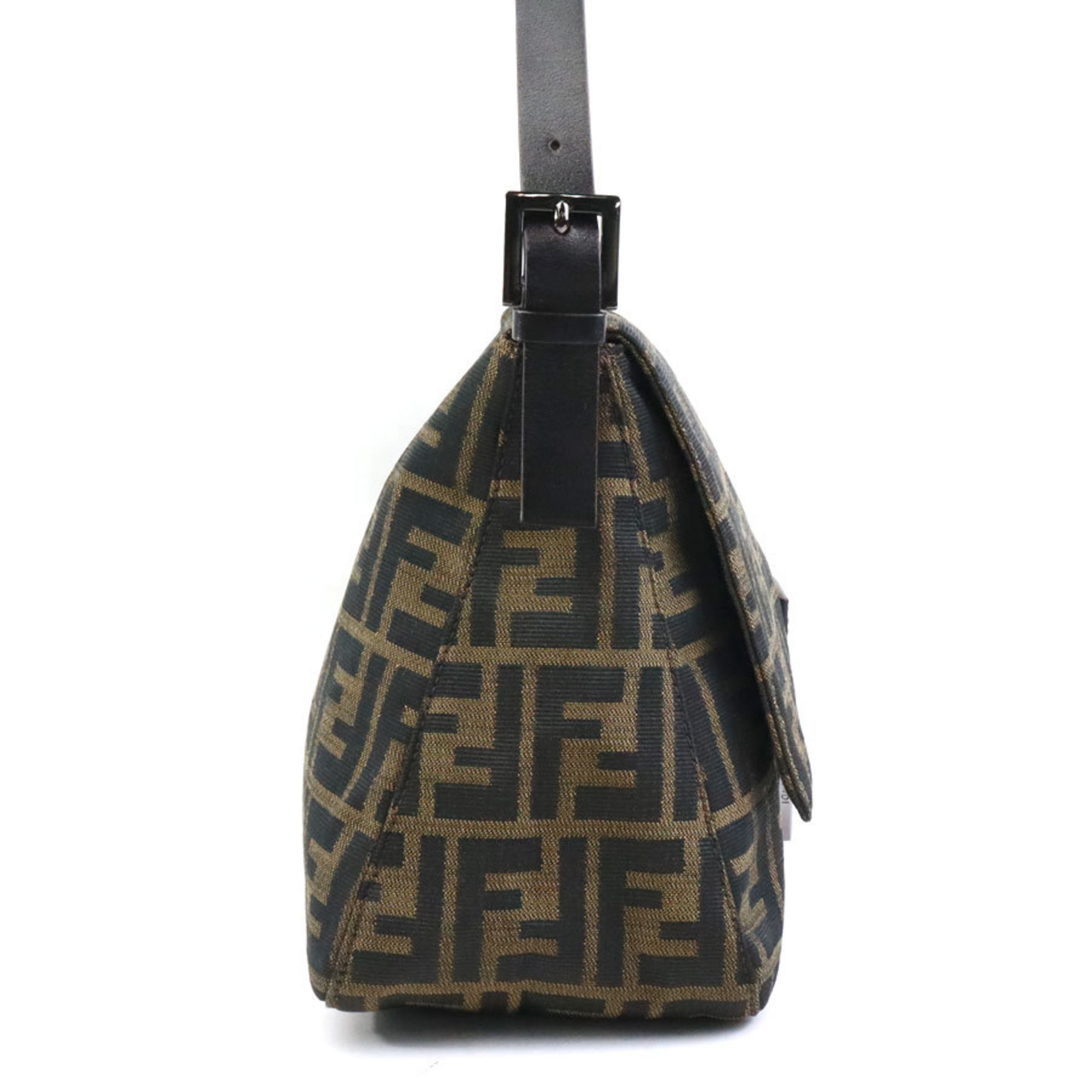 FENDI Shoulder Bag Zucca Mamma Bucket Canvas Brown Women's e59572g