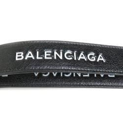 BALENCIAGA neck strap leather black white men women e59562g