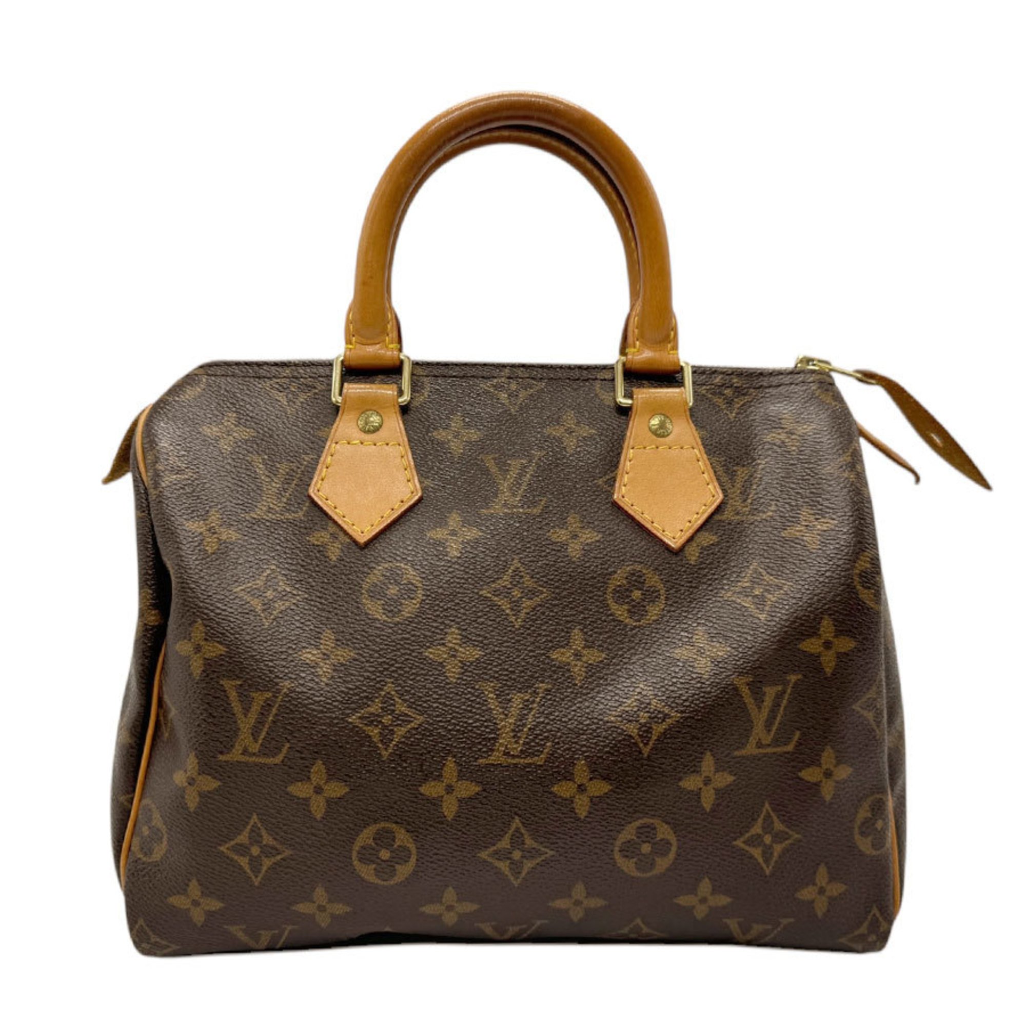 Louis Vuitton LOUIS VUITTON Handbag Monogram Speedy 25 Canvas Brown Gold Women's M41528 n0729