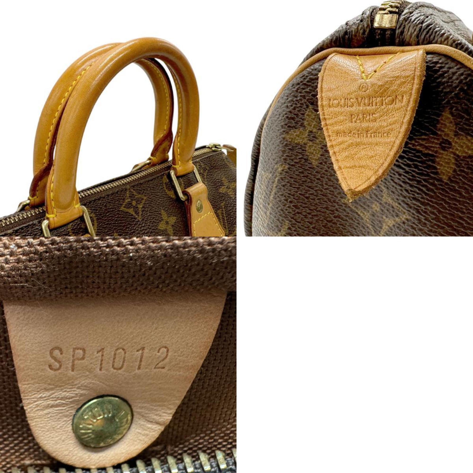 Louis Vuitton LOUIS VUITTON Handbag Monogram Speedy 25 Canvas Brown Gold Women's M41528 n0729