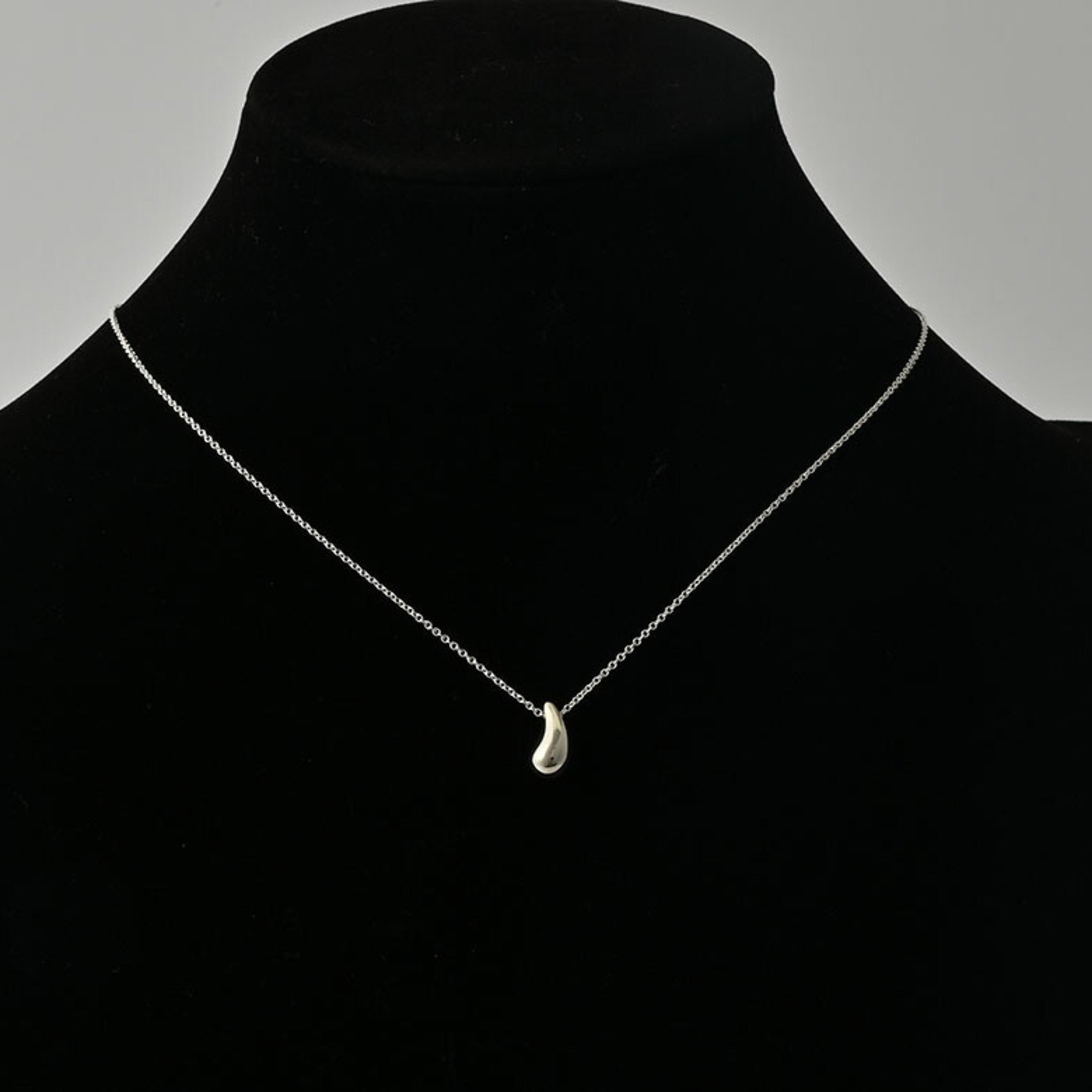 Tiffany & Co. Elsa Peretti Teardrop Pendant Necklace Silver 60020672 Women's TIFFANY