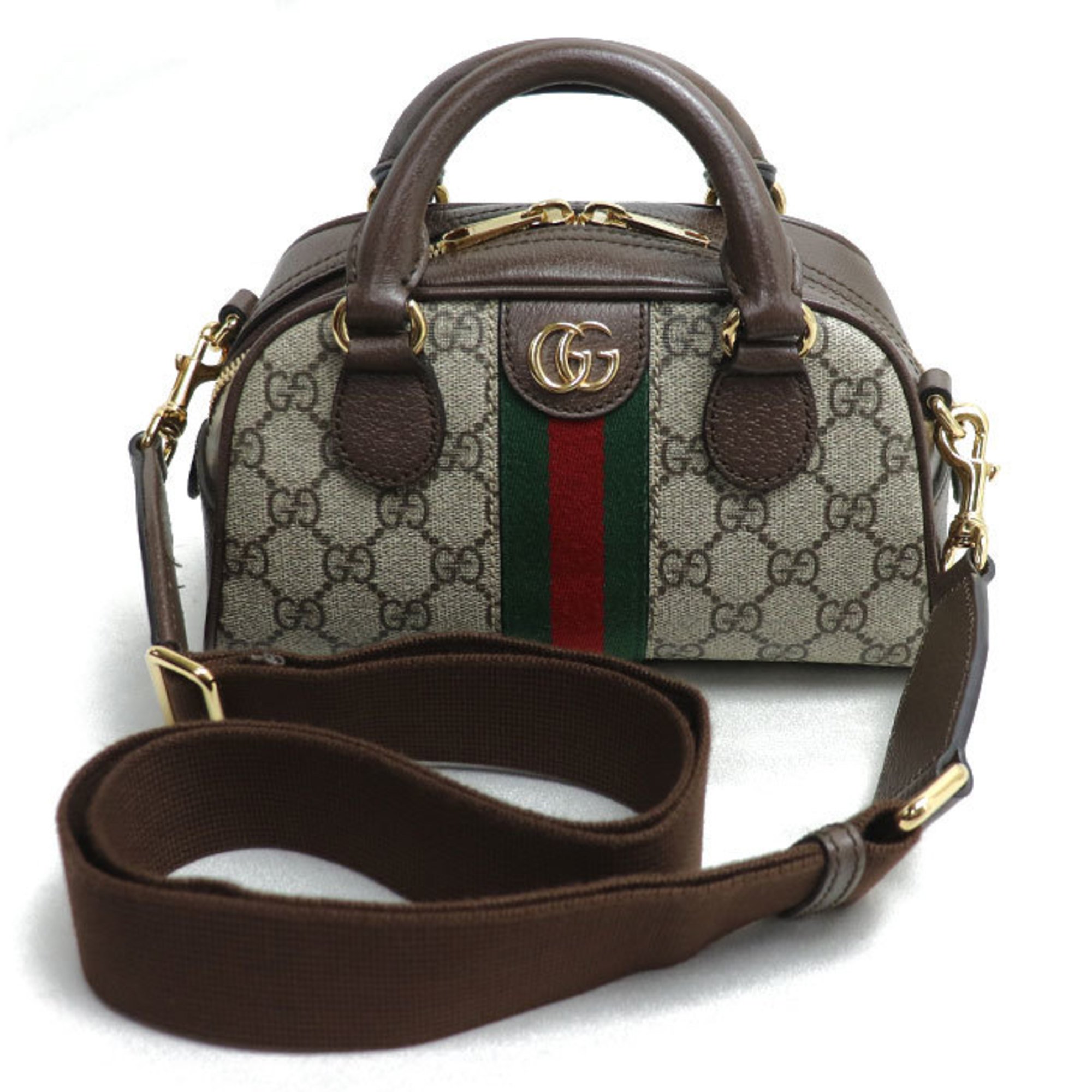 GUCCI Ophidia 2-Way Shoulder Bag Beige/Ebony 724606 9C2SG 8746 Women's