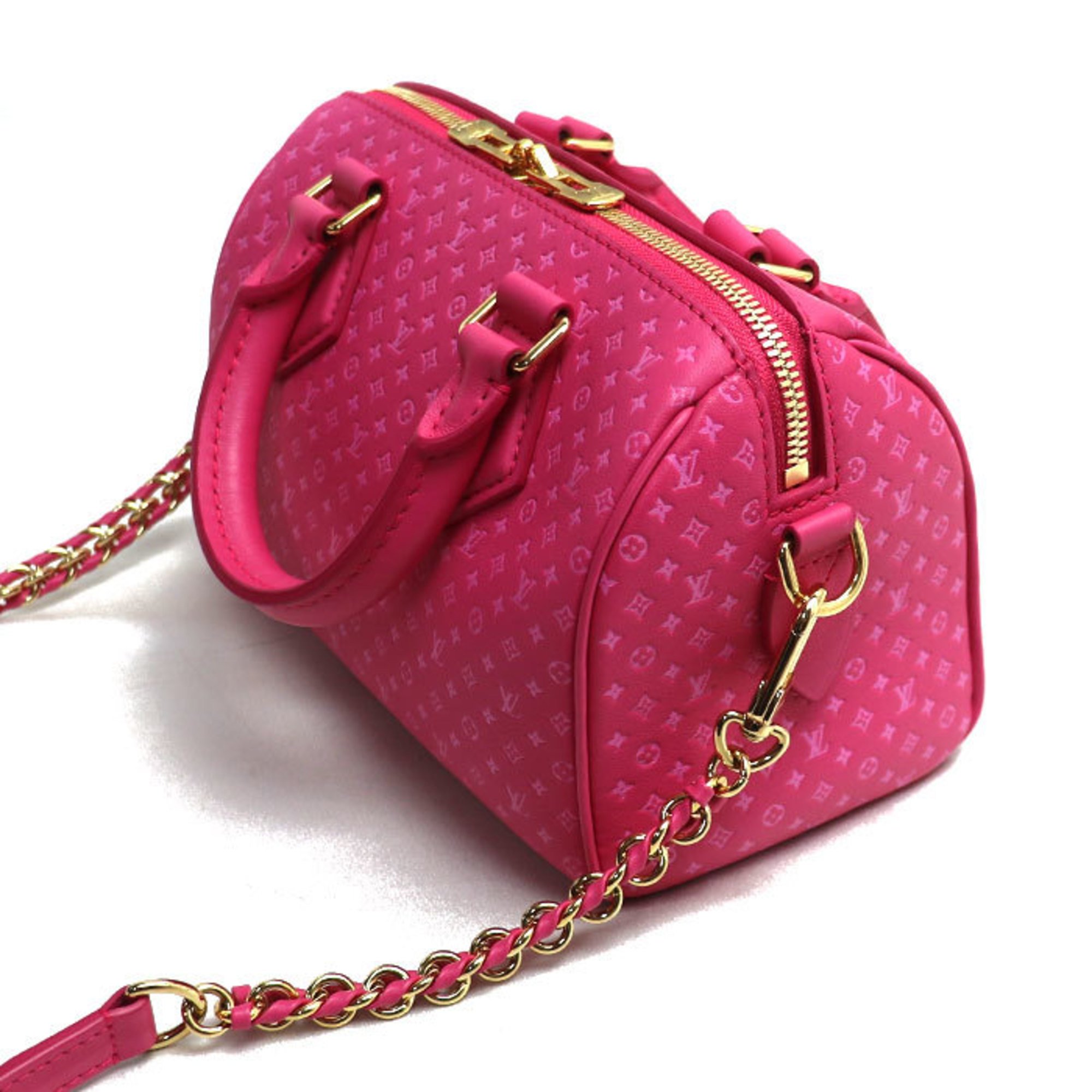 LOUIS VUITTON Louis Vuitton Speedy Bandouliere 20 2-Way Shoulder Bag Nanogram Pink M22286 Women's