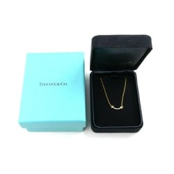 TIFFANY&Co. Tiffany K18YG Yellow Gold T Smile Necklace 62617683 Diamond 2.3g 40.5/45.7cm Women's