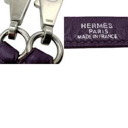 Hermes shoulder strap for Kelly and Bolide, Taurillon Clemence, presumed cassis, silver, men women, z2763