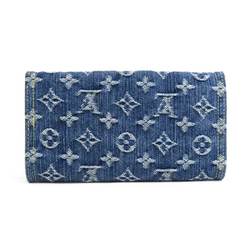 Louis Vuitton LOUIS VUITTON Long Wallet Monogram Denim Portefeuille Amelia Blue Men's Women's M95511 a0523