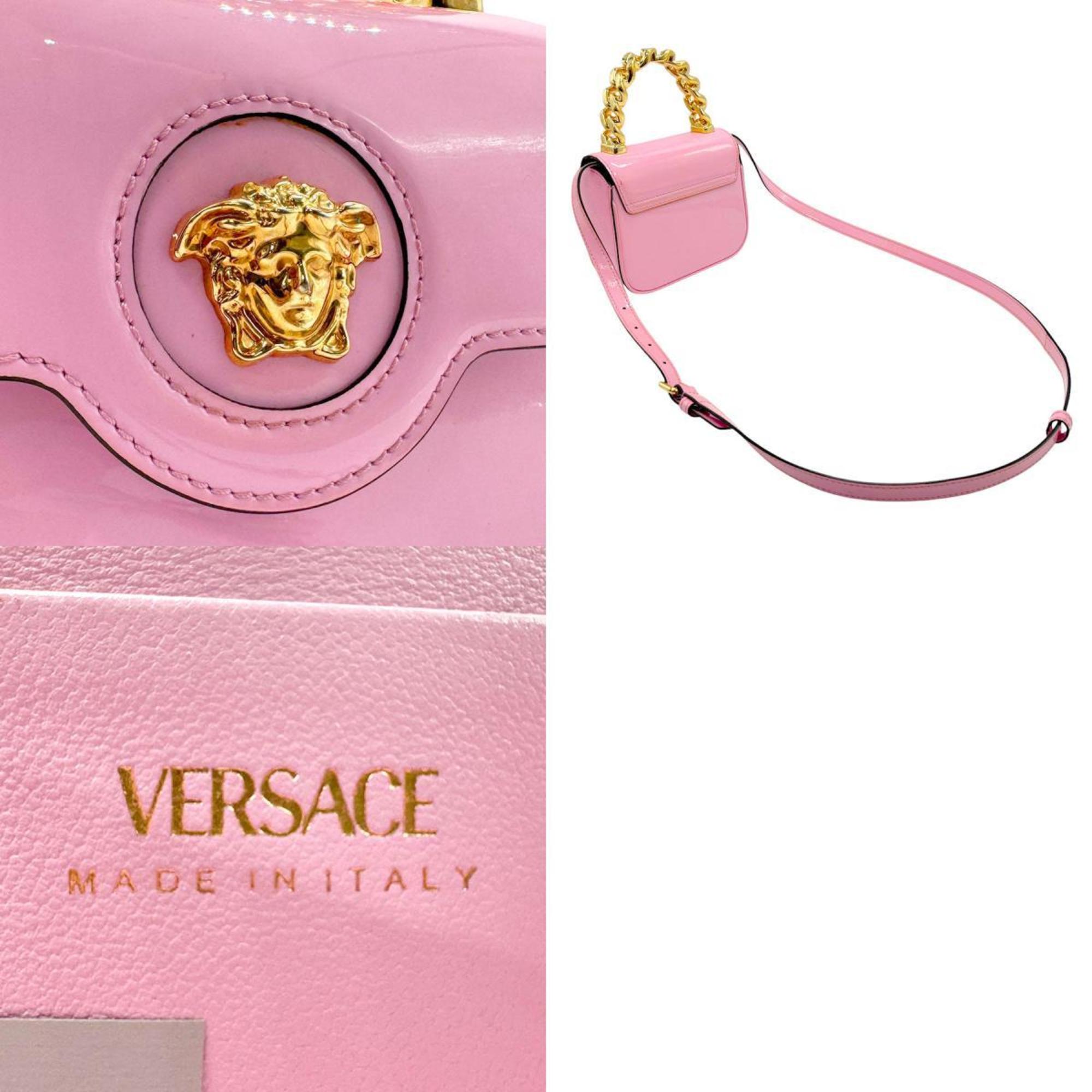 Versace VERSACE handbag shoulder bag Medusa enamel pink ladies z2847