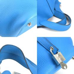 Hermes HERMES Handbag Picotin Lock PM Taurillon Clemence Blue Frida Women's a0520