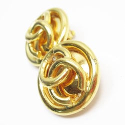 CHANEL Coco Mark Metal Gold Earrings for Women w0837g