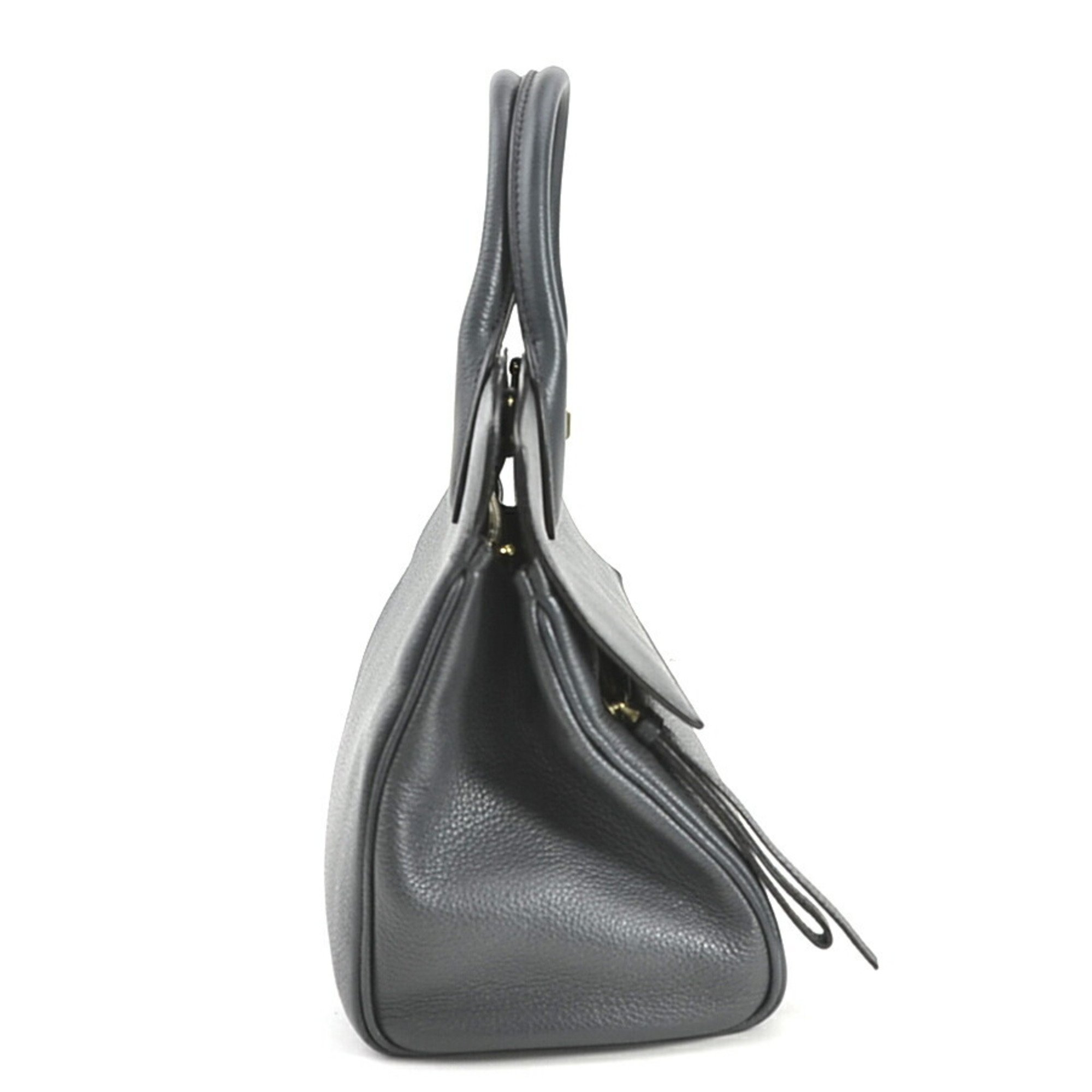 Salvatore Ferragamo handbag shoulder bag Gancini leather grey ladies a0522