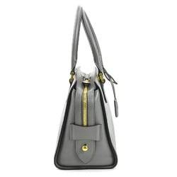 PRADA handbag shoulder bag leather grey gold ladies e59577a