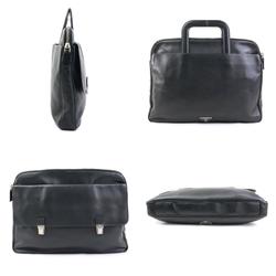 PRADA handbag bag leather black men a0514