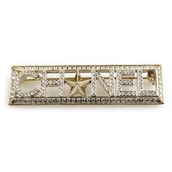 CHANEL Brooch Metal Rhinestone Gold Silver Women's e59584i