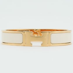 Hermes Enamel Bracelet Click H PM Bangle Crème Yellow Gold H700001F 85PM Women's HERMES