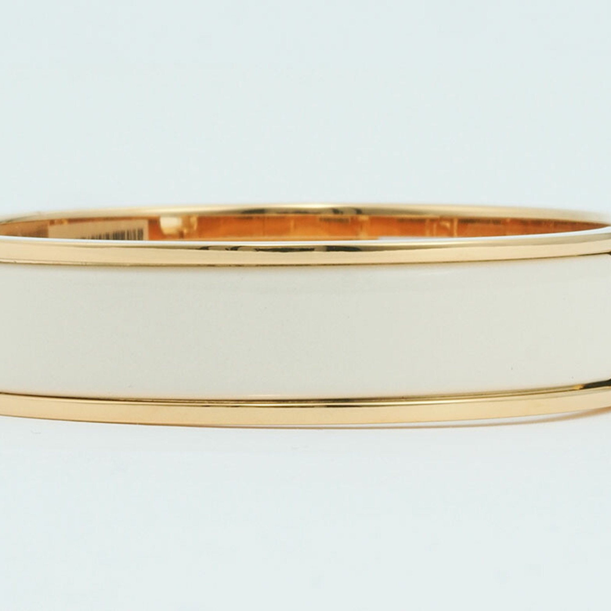 Hermes Enamel Bracelet Click H PM Bangle Crème Yellow Gold H700001F 85PM Women's HERMES