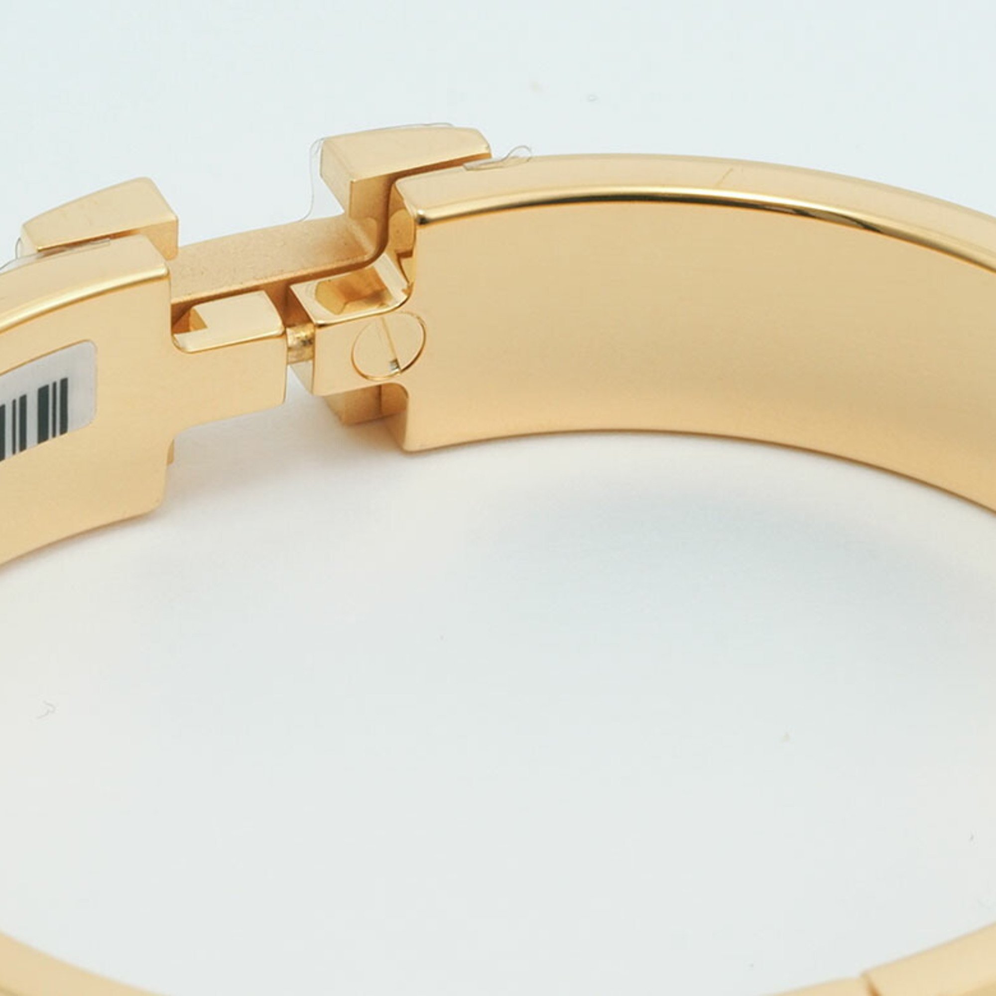 Hermes Enamel Bracelet Click H PM Bangle Crème Yellow Gold H700001F 85PM Women's HERMES