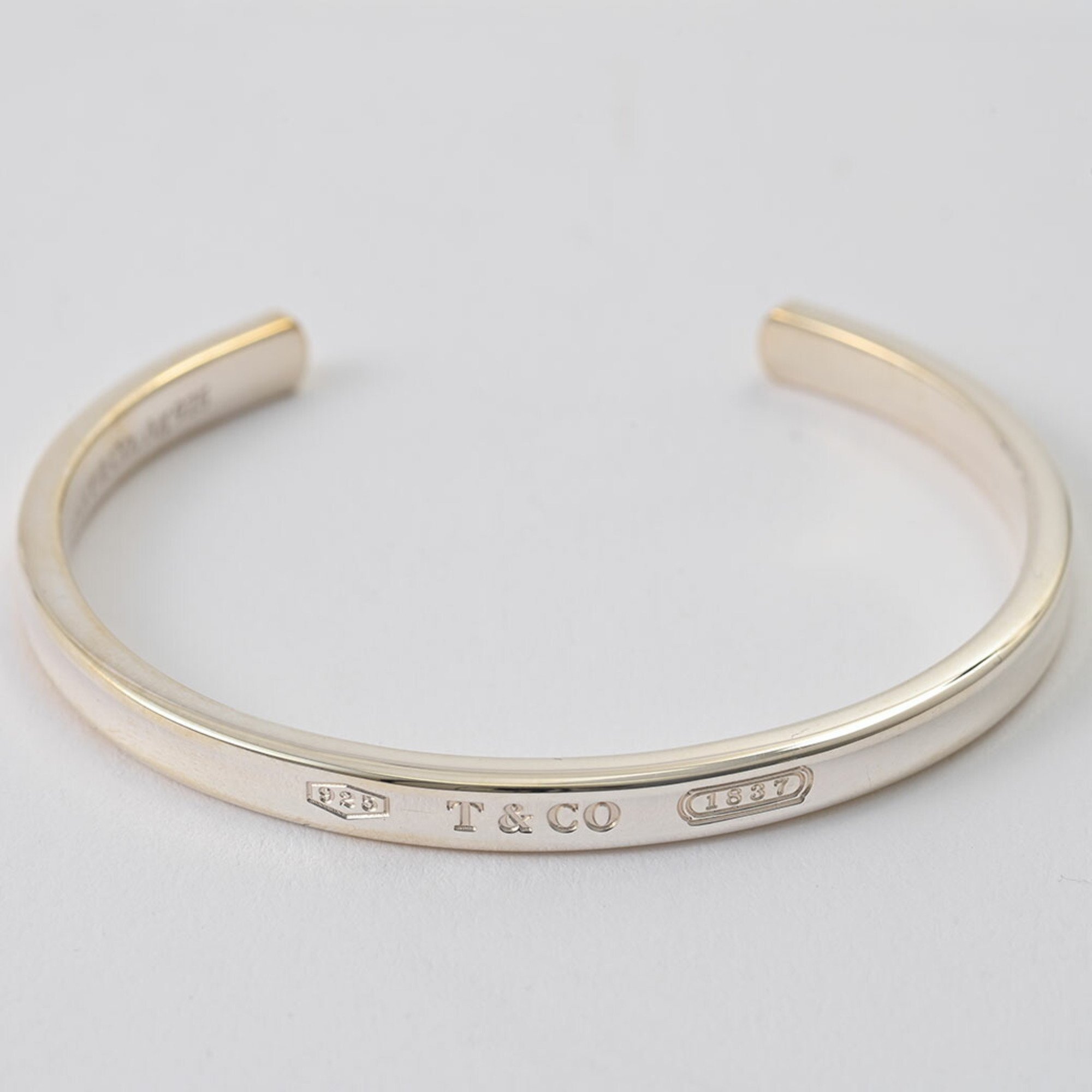 Tiffany 1837 Cuff Narrow Bangle Bracelet Silver Women's 925 Purchased August 2024 TIFFANY&Co.