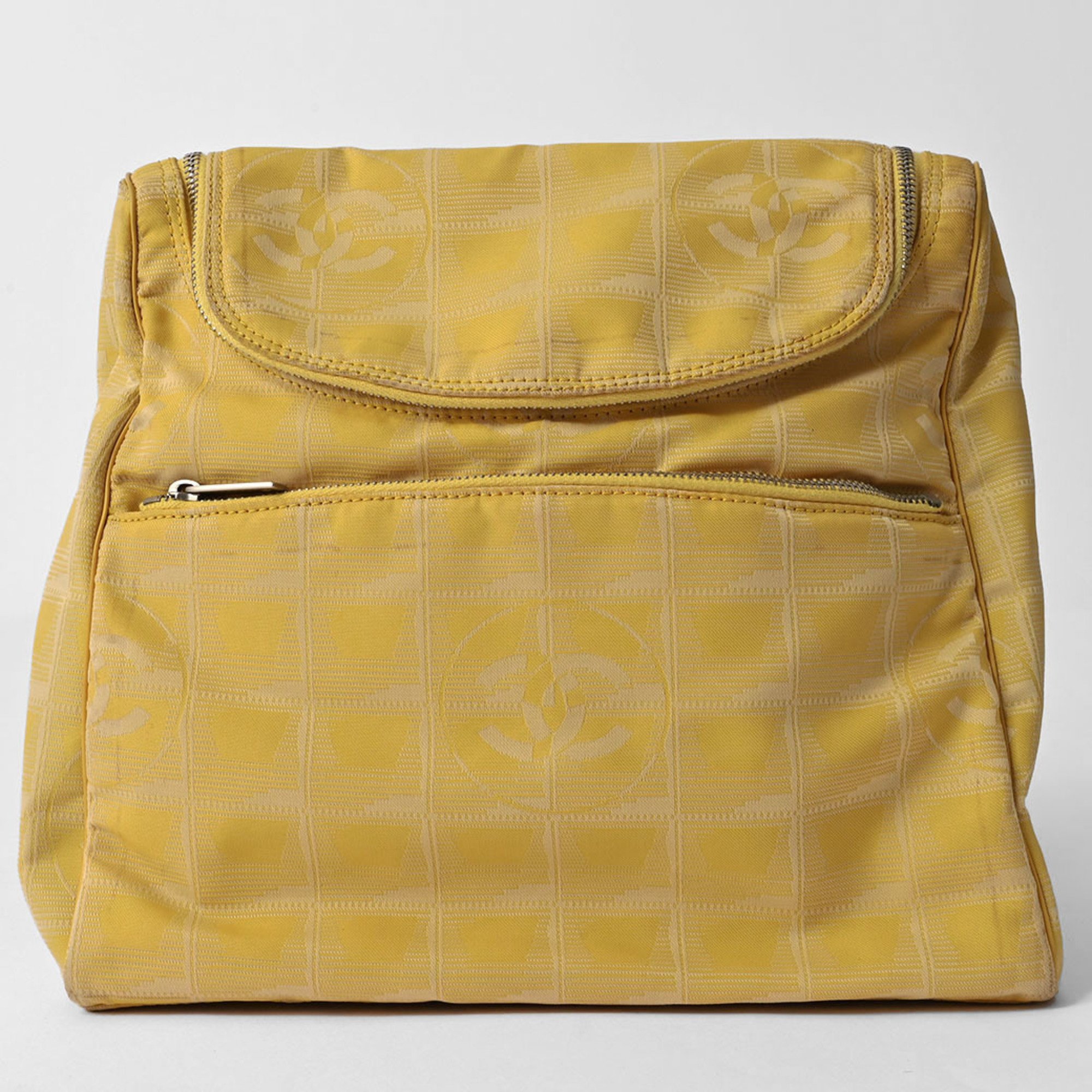 Chanel New Travel Line Shoulder Bag Yellow A15958 Women's Nylon Backpack No. 7 CHANEL