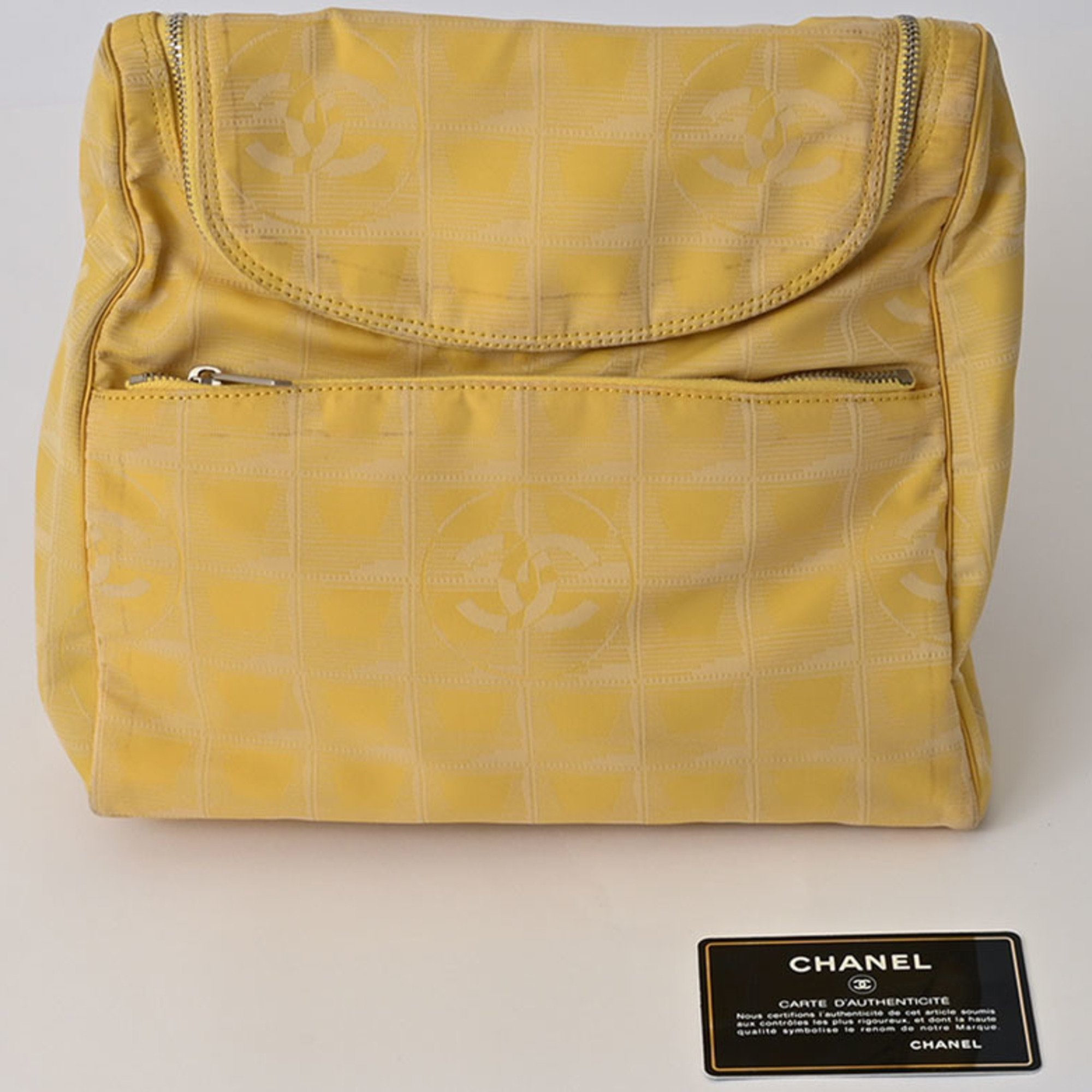 Chanel New Travel Line Shoulder Bag Yellow A15958 Women's Nylon Backpack No. 7 CHANEL