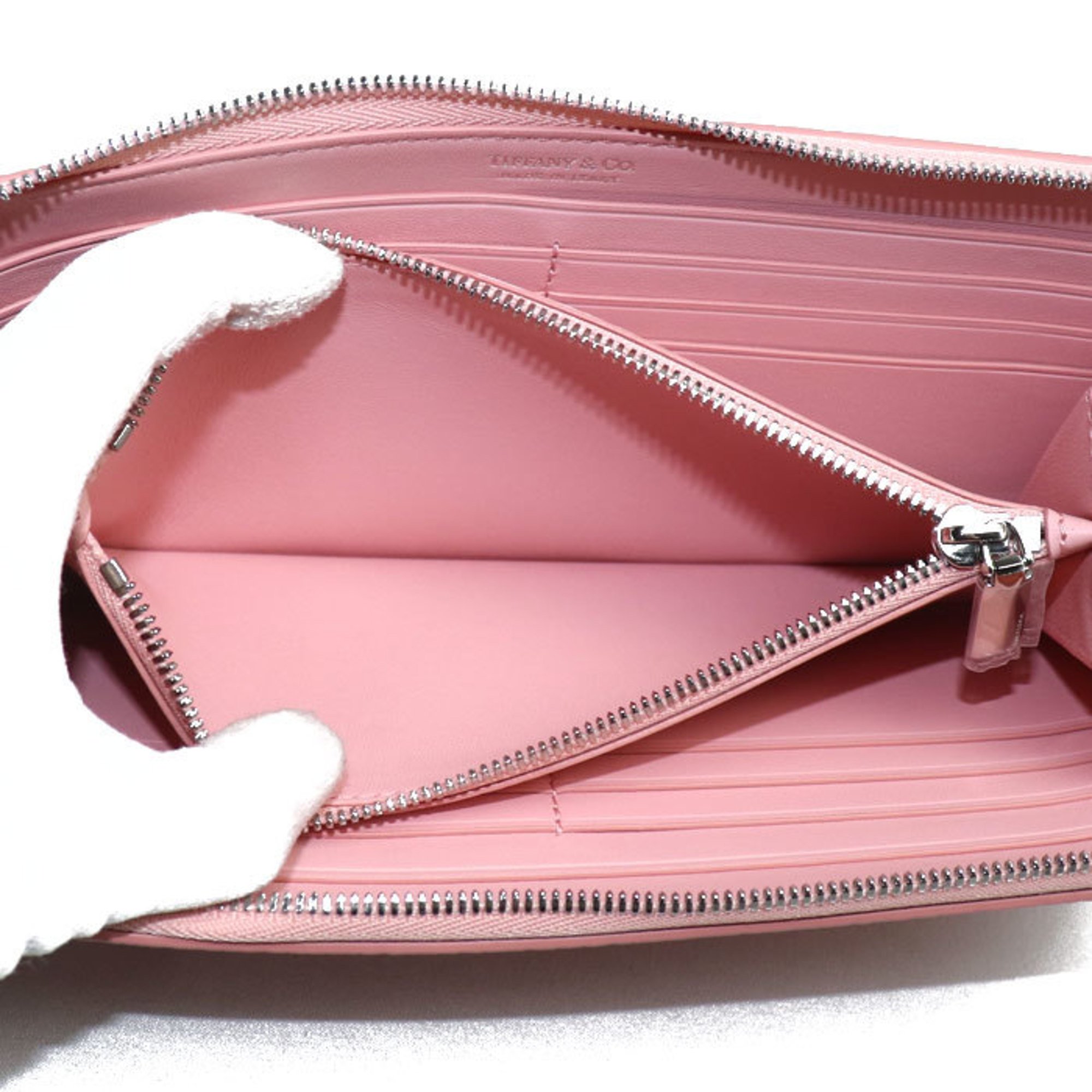 TIFFANY&Co. Tiffany Return to Large Zip Long Wallet Round Blush Pink 72458575 Limited Edition for Women