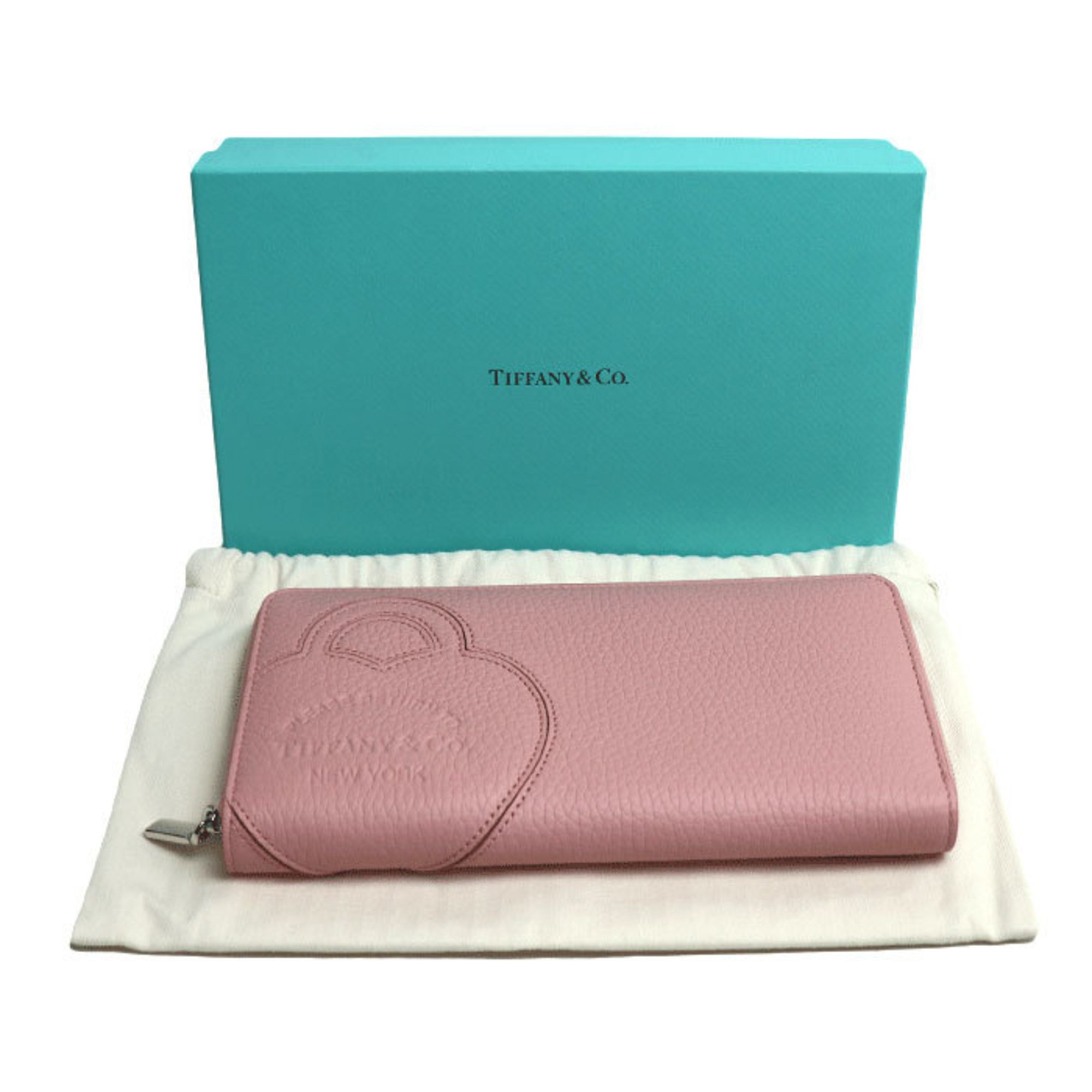 TIFFANY&Co. Tiffany Return to Large Zip Long Wallet Round Blush Pink 72458575 Limited Edition for Women