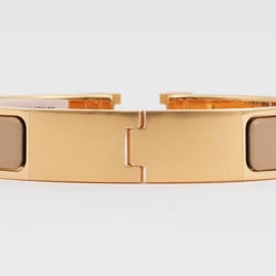 Hermes Enamel Bracelet Click H PM Bangle Sable Yellow Gold H700001F A1PM Women's HERMES