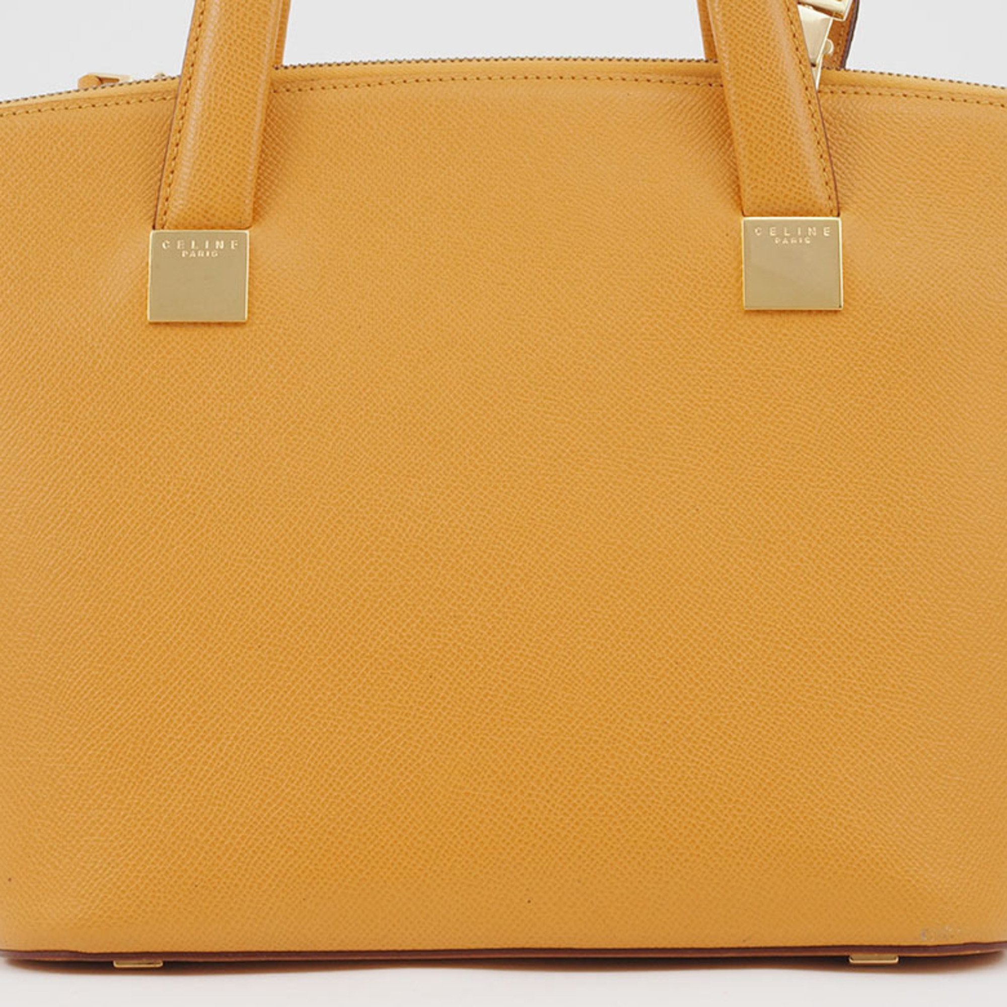 Celine handbag shoulder bag yellow women's leather CELINE