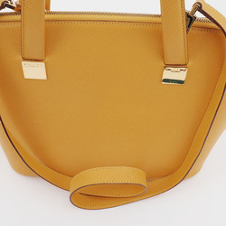 Celine handbag shoulder bag yellow women's leather CELINE