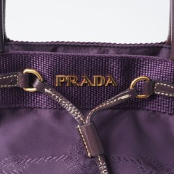 Prada Nylon Tote Bag Purple BN1756 Women's Enamel A5 Handbag PRADA