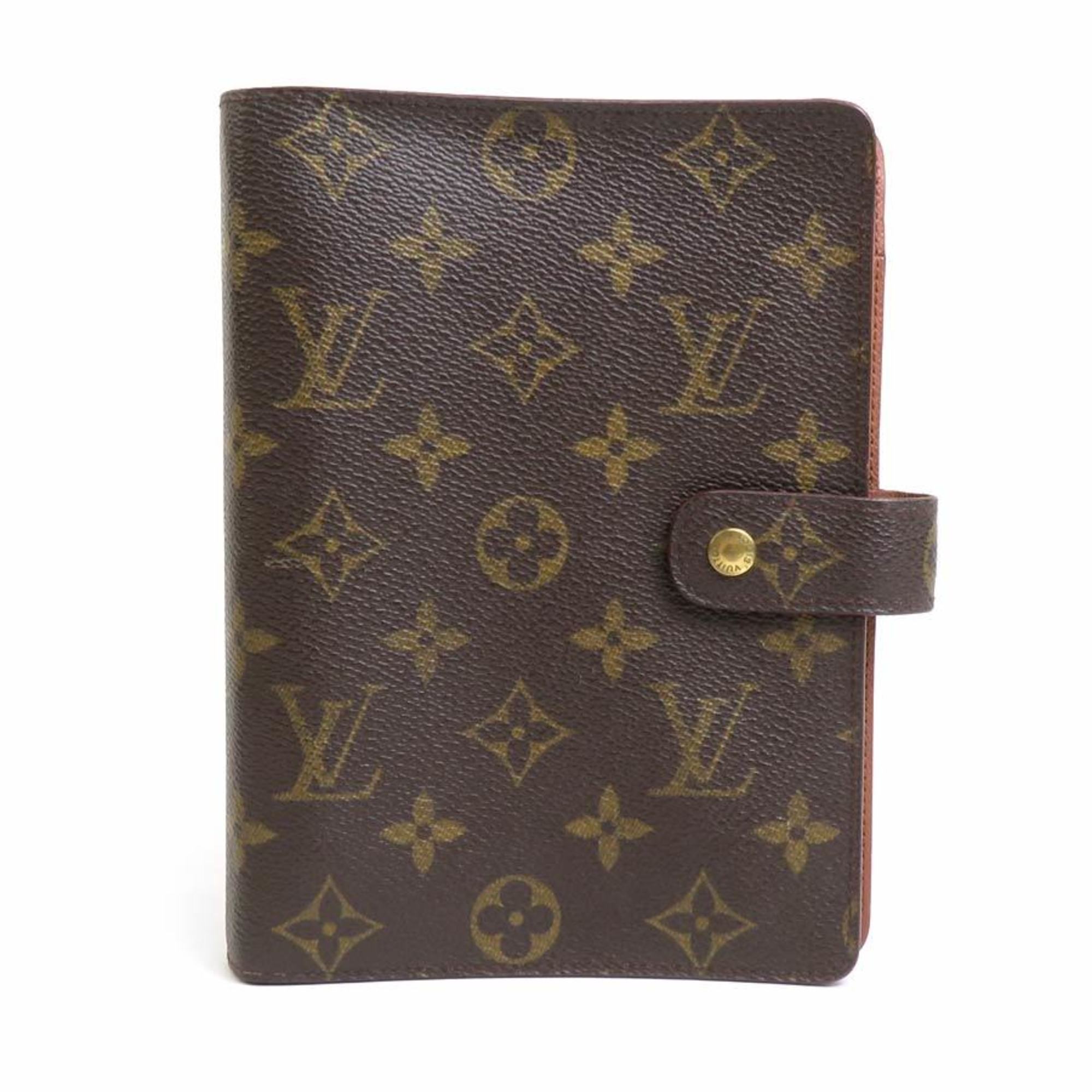 Louis Vuitton LOUIS VUITTON Notebook Cover Monogram Agenda MM Canvas Brown Gold Men's Women's e59540f