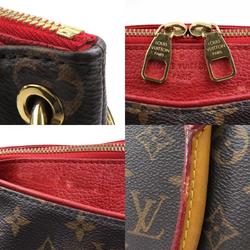 Louis Vuitton LOUIS VUITTON Handbag Shoulder Bag Monogram Pallas Canvas Brown Red Gold Women's M41175 e59571a