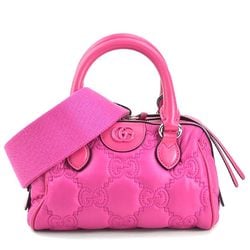 GUCCI handbag shoulder bag leather magenta ladies 702251 a0521