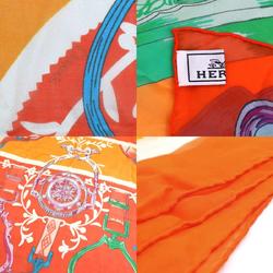 Hermes HERMES Scarf Muffler ETRIERS Silk Orange Multicolor Women's e59565a