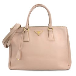 PRADA handbag shoulder bag leather pink beige gold ladies e59551a