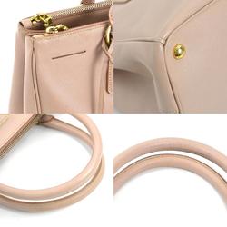 PRADA handbag shoulder bag leather pink beige gold ladies e59551a