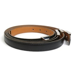 Hermes HERMES Belt Medor Leather Metal Black Silver Women's e59563a