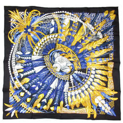 Hermes HERMES Scarf Muffler Carre 90 DANSE PACIFIQUE Silk Black Multicolor Women's w0823a