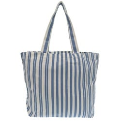 Maison Kitsune Tote Bag IU05167WW2002 S422 Blue Stripe Cotton White 1457MAISON KITSUNE