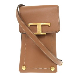 Tod's Timeless Leather Brown Shoulder Bag Phone Case 0598TOD'S