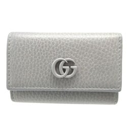 Gucci GG Marmont 456118 Leather Grey 6-ring Key Case 0797GUCCI