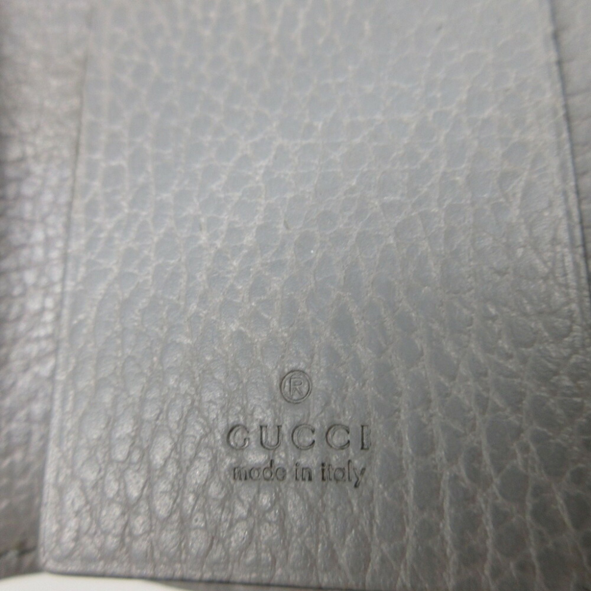 Gucci GG Marmont 456118 Leather Grey 6-ring Key Case 0797GUCCI