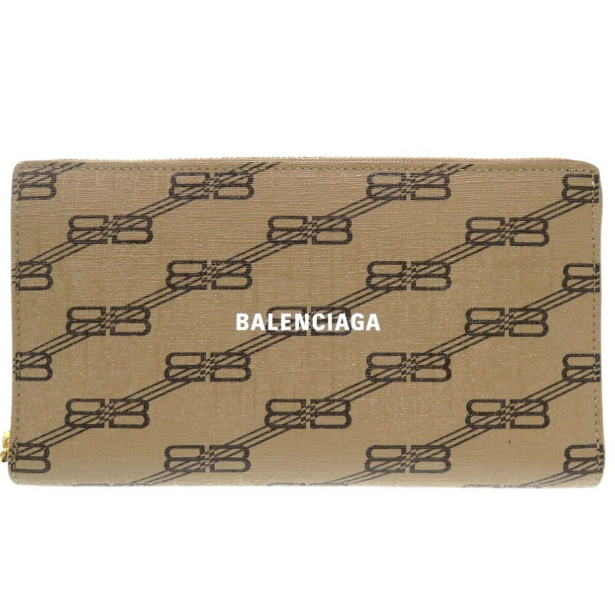 Balenciaga 594317 2762 0 584046 PVC Brown Long Wallet 1502BALENCIAGA