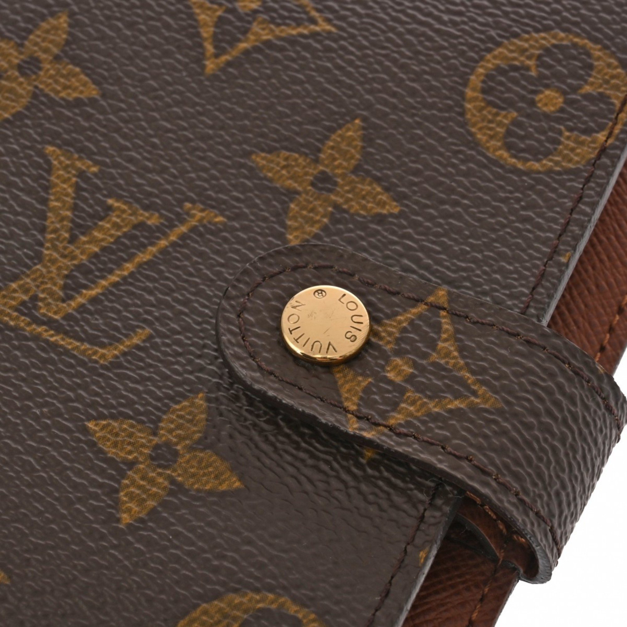 LOUIS VUITTON Louis Vuitton Monogram Agenda PM Brown R20005 Unisex Canvas Planner Cover