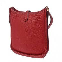 HERMES Evelyn TPM Rouge vif G stamp (around 2003) Women's Taurillon Clemence shoulder bag